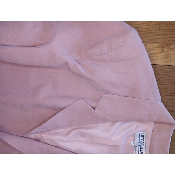 Ultra Suede Blazer Womens 20 Pink Vintage 80’s Career Retro Preppy Barbiecore - Picture 2 of 7